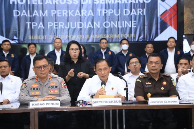 
					Bareskrim Polri Sita Hotel Aruss Semarang, Terungkap Dibangun dengan Dana Hasil Pencucian Uang Perjudian Online